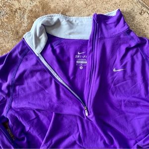 Nike purple half zip pullover